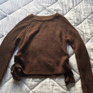 SHEIN Chocolate Brown Knit Sweater